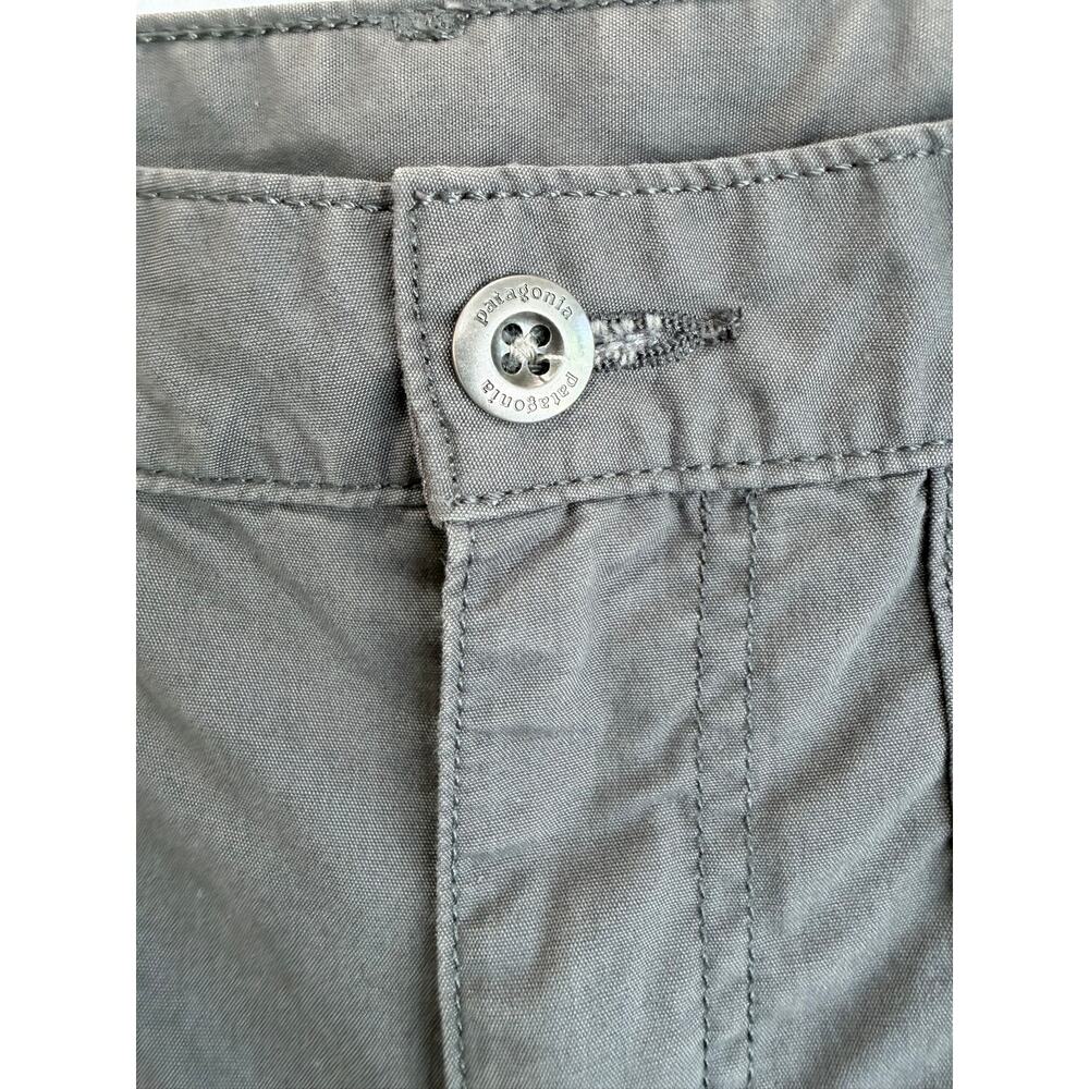 Patagonia Pants Size 8 Gray Organic Cotton Stretch Outdoor Utility Straight Legs - Picture 5 of 8